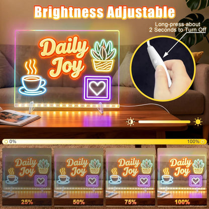 Led Note Board with 14 Highlighters,16''Drawing Tablet,6 Modes & 8 Colors Light Up Drawing Board,Kids Toy with 13 Light Effects,Birthday Holiday Day Gifts for Girls & Boys Age 3+,Tracing Book 🍁 All In One Marketplace Canada