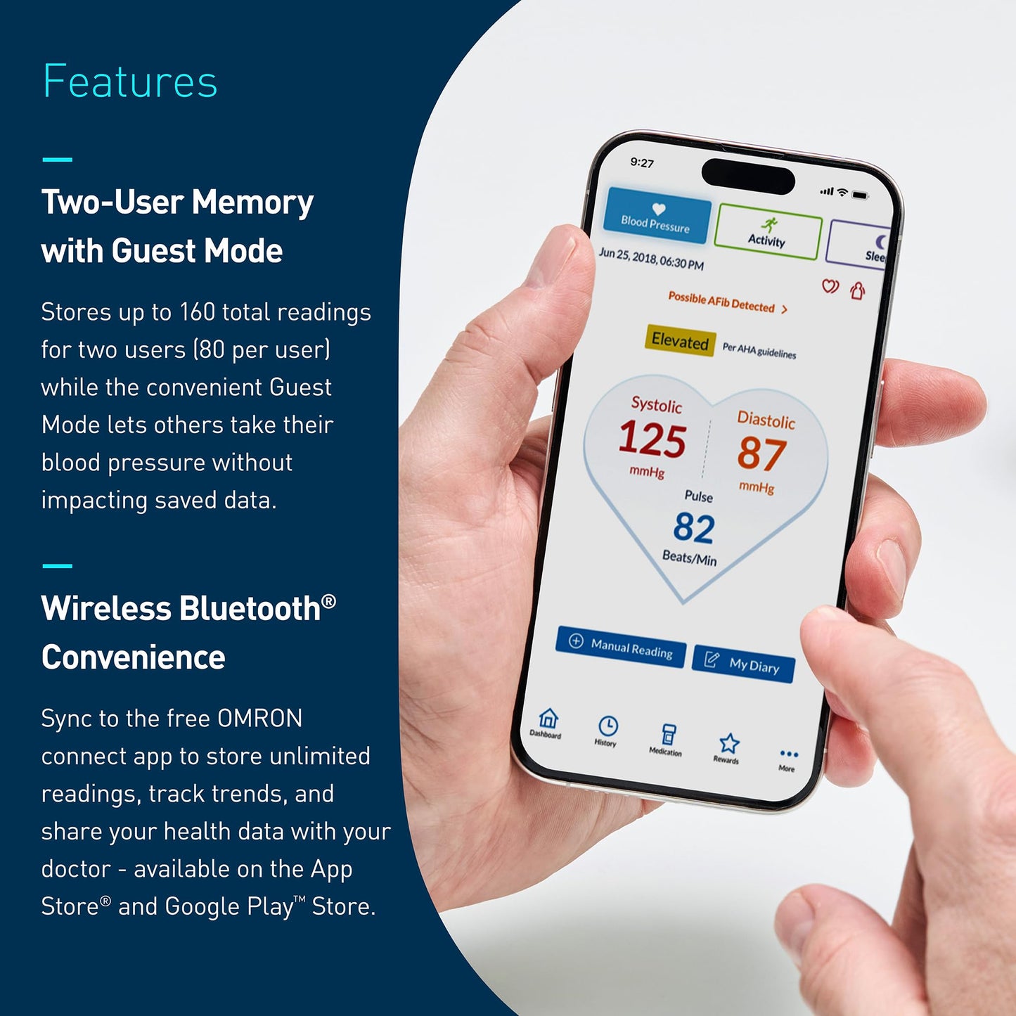 OMRON Gold Upper Arm Blood Pressure Monitor - Clinically Validated Blood Pressure Arm Cuff - Use OMRON Connect App for Unlimited Measurements 🍁 All In One Marketplace Canada Omron