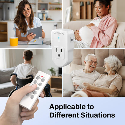 BN-LINK Wireless Remote Control Electrical Outlet Switch for Lights, Fans, Christmas Lights, Small Appliance, Long Range White 10A/1200W,2 Remote + 5 Outlet 🍁 All In One Marketplace Canada