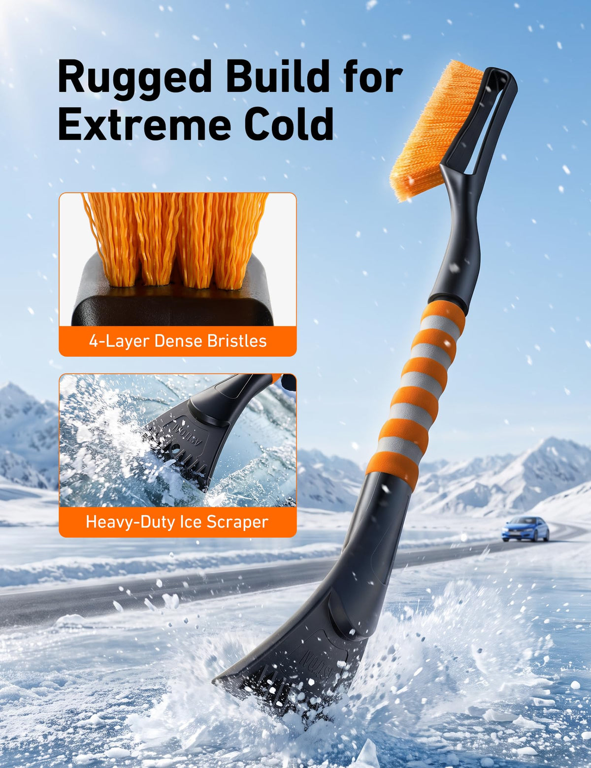 AstroAI 27" 2-in-1 Detachable Snow Brush & Ice Scrapers for Car Windshield 🍁 All In One Marketplace Canada