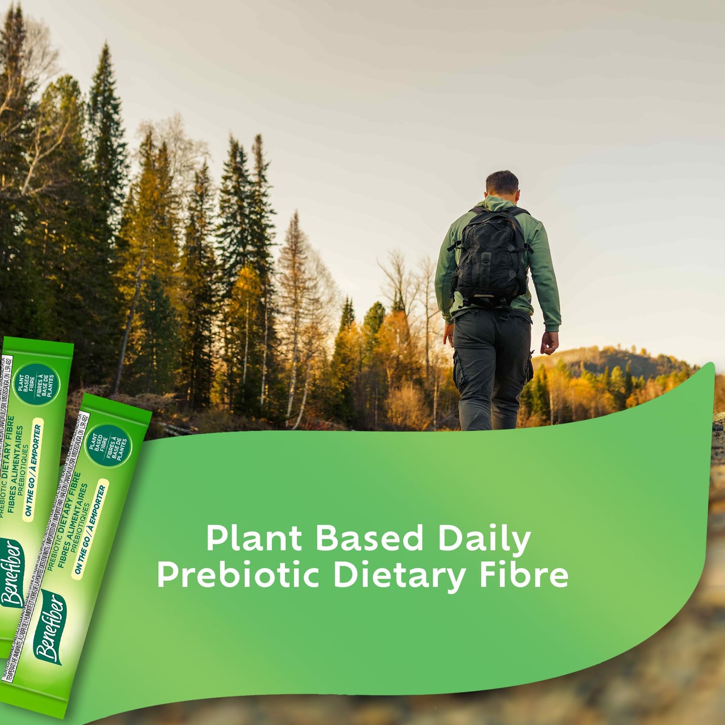 Benefiber Prebiotic Fibre Supplement Powder, Promotes Good Gut Health, Unflavoured & Completely Clear, Dissolves in Drinks & Food, Plant‑Based, Sugar‑Free, Gluten‑Free, Non-GMO, Daily Soluable Fibre Supplement, (28 Stick Packs) - Available at All In One Marketplace Canada