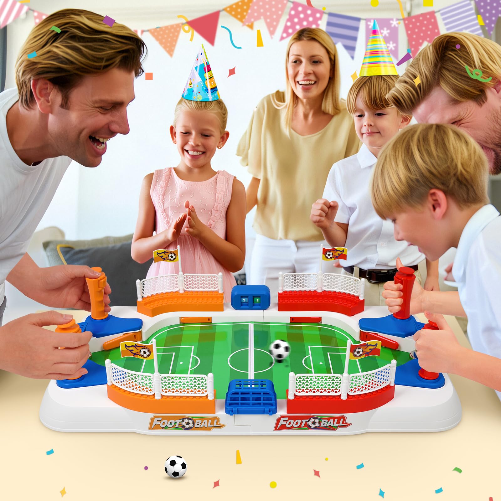 Mini Foosball Table Game for Kids Soccer Game Set Gifts Boys Toy Football Games Board for Indoor Sports Game Room Pinball Interactive Birthday Gift Toys for 3 4 5 6 7 8-12 Year Old Family Gatherings - Available at All In One Marketplace Canada