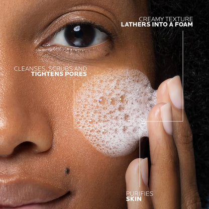 La Roche-Posay Effaclar Daily FOAMING CREAM CLEANSER for Face For Oily to Combination Skin with SALICYLIC ACID and GLYCERIN Sebum and pore minimizer. Paraben-Free, Oil-Free, Alcohol-Free, Non Comedogenic, 125ML La Roche-Posay