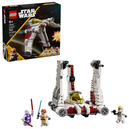 LEGO Star Wars: The Clone Wars V-19 Torrent Starfighter Building Toy - Pretend Play Set for Boys & Girls, Ages 9+ - Starship Model Kit W/ 3 Minifigures - Gift Idea for Birthdays - 75432 LEGO