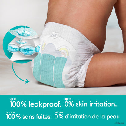 Couches Pampers Swaddlers, Taille T8, Absorbantes, Gardent Bébé au Sec et Confortable, Couches Jetables Sûres pour la Peau de Bébé, 1 Paquet (58 Couches)