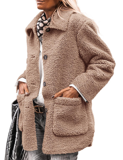 PRETTYGARDEN Women's Fleece Sherpa Coats Winter Outfits Camel,M 🍁 All In One Marketplace Canada