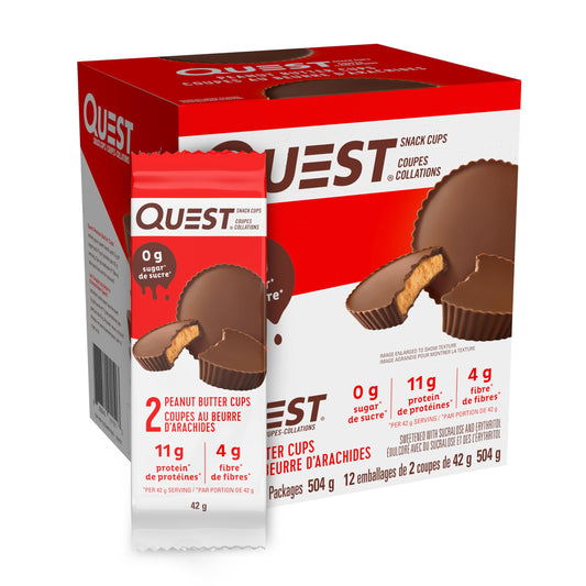 Quest Peanut Butter Cups - High Protein, Low Carb Snack, 11g Protein, 1g Sugar, 12 Pack