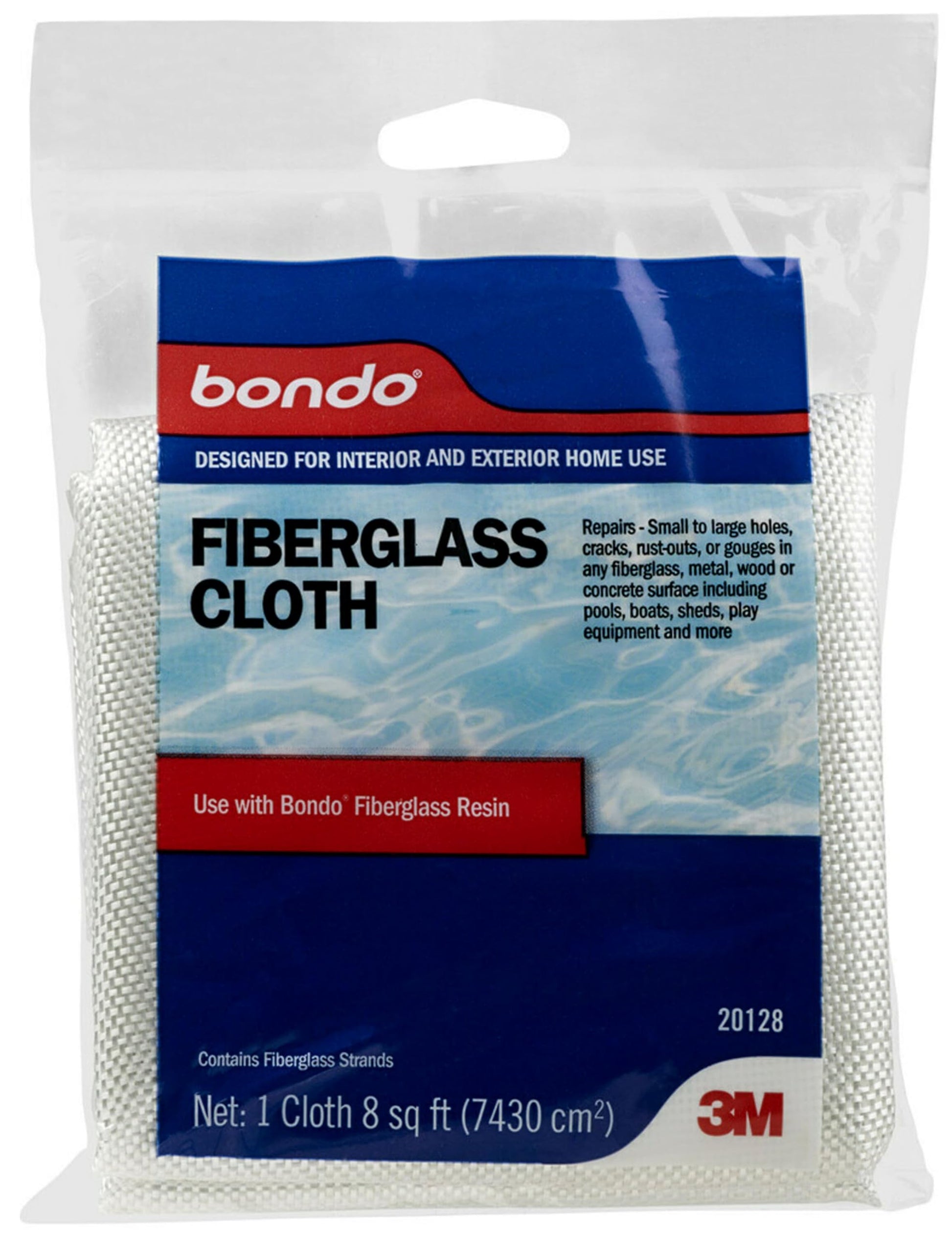 3M Bondo Fiberglass Resin Repair Kit, 0.45 Pint, Includes Fiberglass Resin, Liquid Hardener, Spreader, Fiberglass Cloth and Mixing Tray, Repair Holes & Scratches on Automobiles, Boats and More (420) 3M