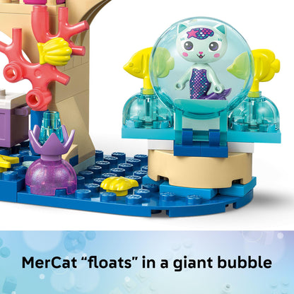 LEGO Gabby’s Dollhouse Mermaid Gabby’s Aquarium Adventure Building Blocks - Pretend Play & Learning Toy for Girls & Boys, Ages 4+, with Gabby & Mercat Mini Dolls - Gift Idea for Birthdays - 11204 LEGO