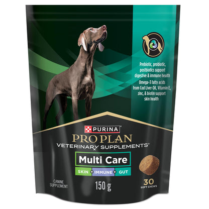 Purina Pro Plan Veterinary Supplements, Mutli Care Dog Chew Probiotic - 150 g (30 Chews) Pro Plan Veterinary Diets