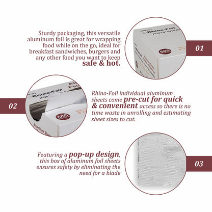 Rhino-Foil - 9*10.75" Alum. Foil Pop up Sheets