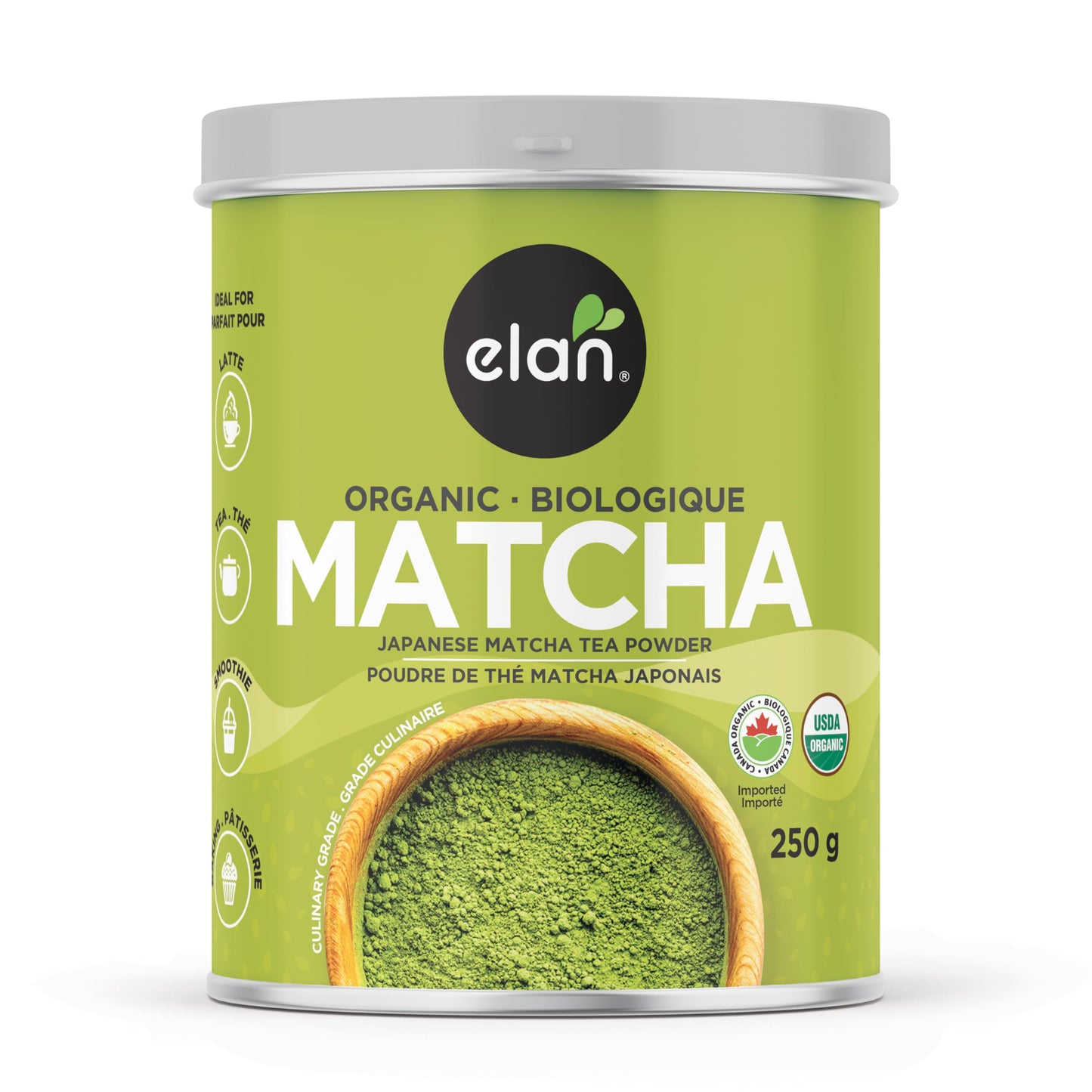 ELAN Organic Japanese Matcha Green Tea Powder – 250g | Non-GMO, Vegan & Gluten-Free