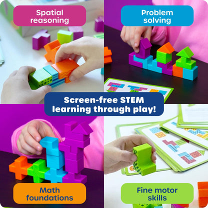 Learning Resources STEM Explorers Brainometry - 3D Puzzle, Brain Games, Brainteaser, Building Logic Toys, Gifts for Boys and Girls, Fine Motor Skills, Pattern Blocks, Math Manipulatives Learning Resources