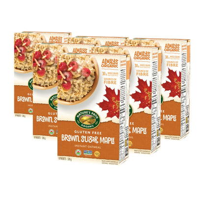 Nature's Path Organic Brown Sugar Maple Instant Oatmeal, 320 g (Pack of 6)