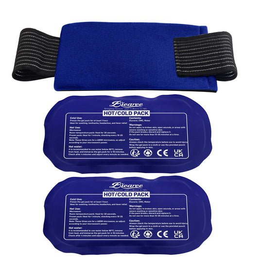 BICAREE Cold Gel Ice Packs Reusable for Injuries, Cold Compress - Relieves Muscle Pain, Sports Injury Recovery, Reduces Swellin (3-Piece Set) - Available at All In One Marketplace Canada