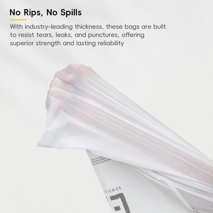 EKO Easy-Dispense Roll of 60 Count Extra-Strong Drawstring Kitchen Trash Bags - 21 Gallon Garbage Bags (79.5L) 1 Pack, Code G EKO