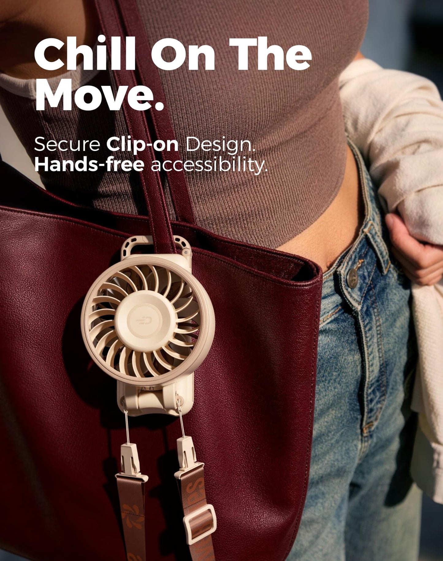 Diveblues Portable Hand Fan - Mini USB Rechargeable Handheld Fan Up to 12 Hours Cooling, 1-100 Speed Personal Fan with Turbo Airflow, 180° Foldable Desk Fan for Office & Bedroom & Travel & Commuting - Available at All In One Marketplace Canada