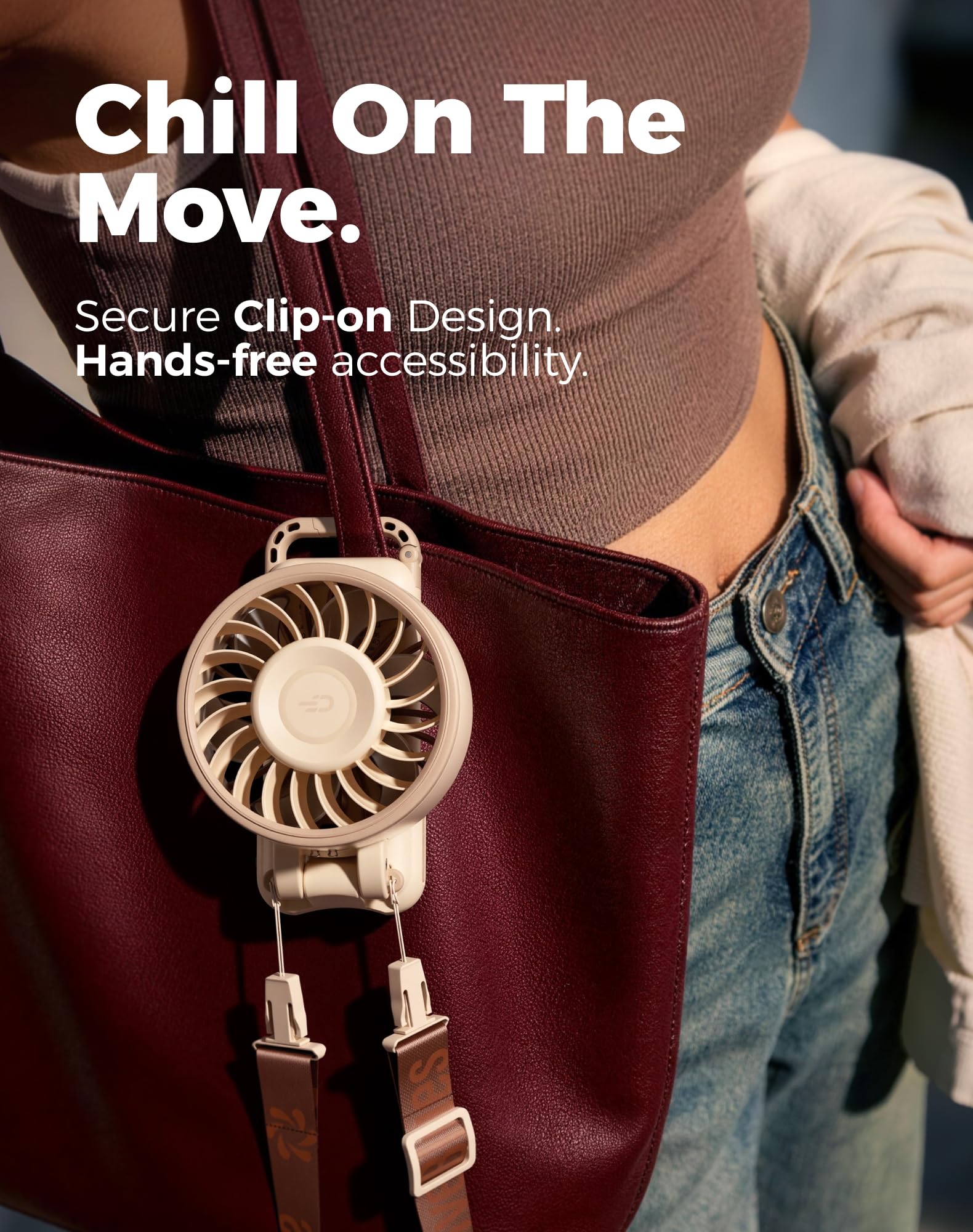 Diveblues Portable Hand Fan - Mini USB Rechargeable Handheld Fan Up to 12 Hours Cooling, 1-100 Speed Personal Fan with Turbo Airflow, 180° Foldable Desk Fan for Office & Bedroom & Travel & Commuting - Available at All In One Marketplace Canada