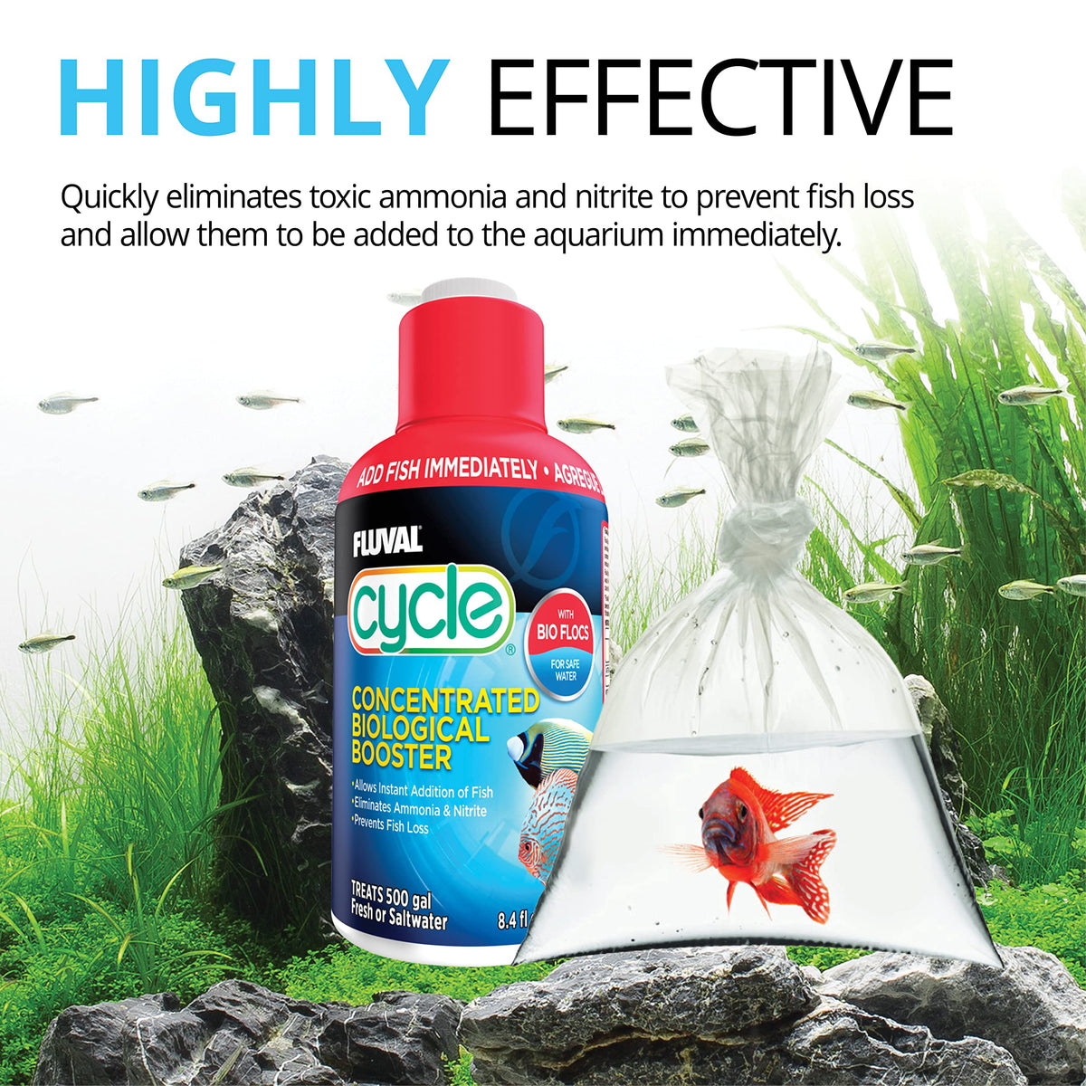 Fluval Cycle Biological Enhancer for Aquariums, 250 ml (8.4 oz)