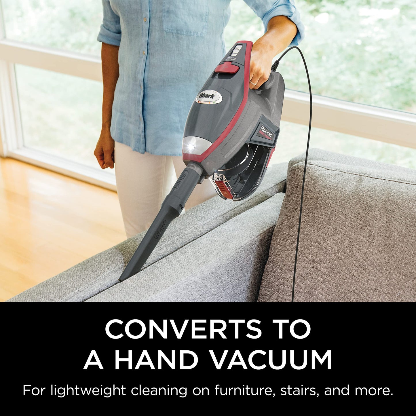 Shark HV370C Rocket Pro Corded Stick Vacuum, Removable Hand Vacuum, Advanced Swivel Steering, XL Cup, Crevice Tool, Upholstery Tool & Anti-Allergen Dust Brush, Comet Red (Canadian Version) 🍁 All In One Marketplace Canada