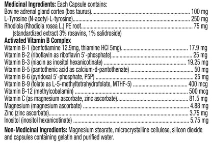 Prairie Naturals Adrenal-Force - Bovine Adrenal Cortex Gland Capsule - 60 Count