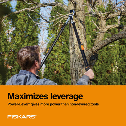 Fiskars Power-Lever Extendable Lopper, 2X Cutting Power, Precision-Ground Blade, 25"-37", Black & Orange 🍁 All In One Marketplace Canada