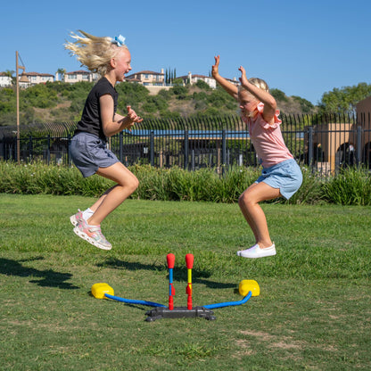 The Original Stomp Rocket Dueling Rockets Launcher, 4 Rockets and Toy Rocket Launcher - Outdoor Rocket STEM Gift for Boys and Girls Ages 6 Years and Up - Great for Outdoor Play Stomp Rocket