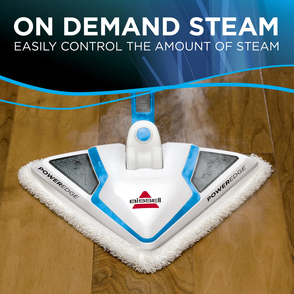 BISSELL PowerEdge 2-in-1 Steam Mop, White/Blue, 2078C