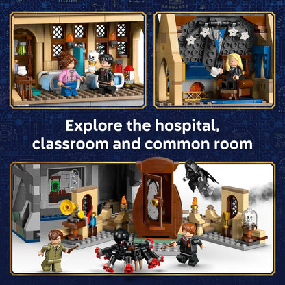LEGO Harry Potter Hogwarts Castle: Hospital Wing Building Toy for Girls & Boys - Pretend Play Set for Kids, Ages 9+ - W/7 Minifigures & Wolf Patronus Toy Figure - Gift Idea for Birthdays - 76463 LEGO