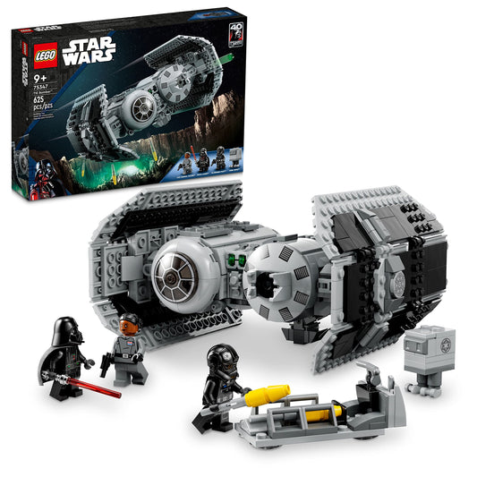 LEGO Star Wars TIE Bomber Model Building Kit, Star Wars Toy Starfighter with Gonk Droid Figure, Darth Vader Minifigure and Lightsaber, Collectible Star Wars Gift for 9 Year Olds, 75347 - Available at All In One Marketplace Canada
