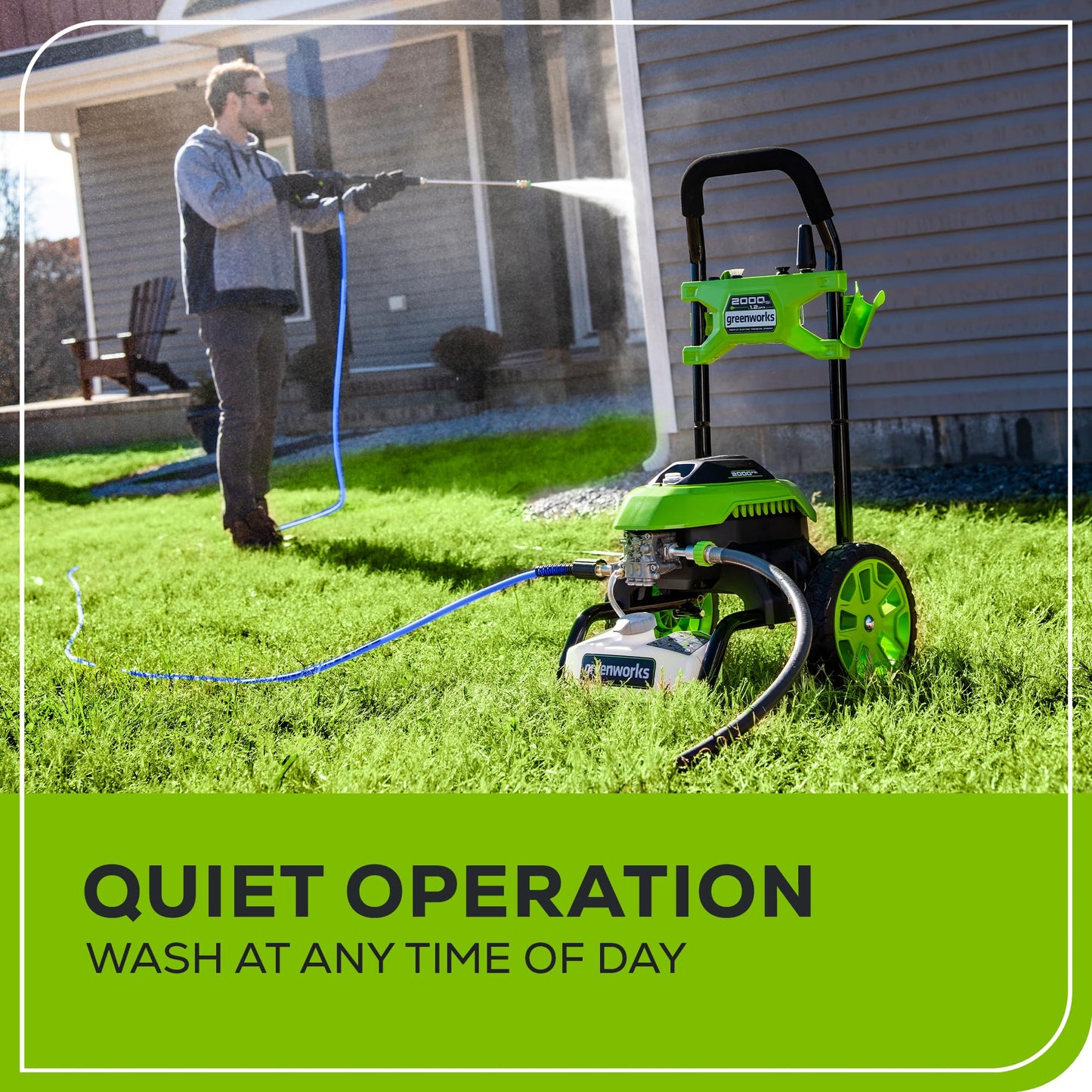 Greenworks 2000 PSI 1.2-Gallon-GPM Cold Water Electric Pressure Washer Greenworks