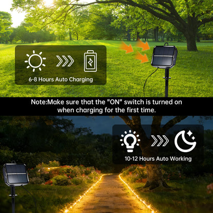 Solar Rope Lights for Outside, 33ft 100 LED Warm White Solar String Lights 🍁 All In One Marketplace Canada