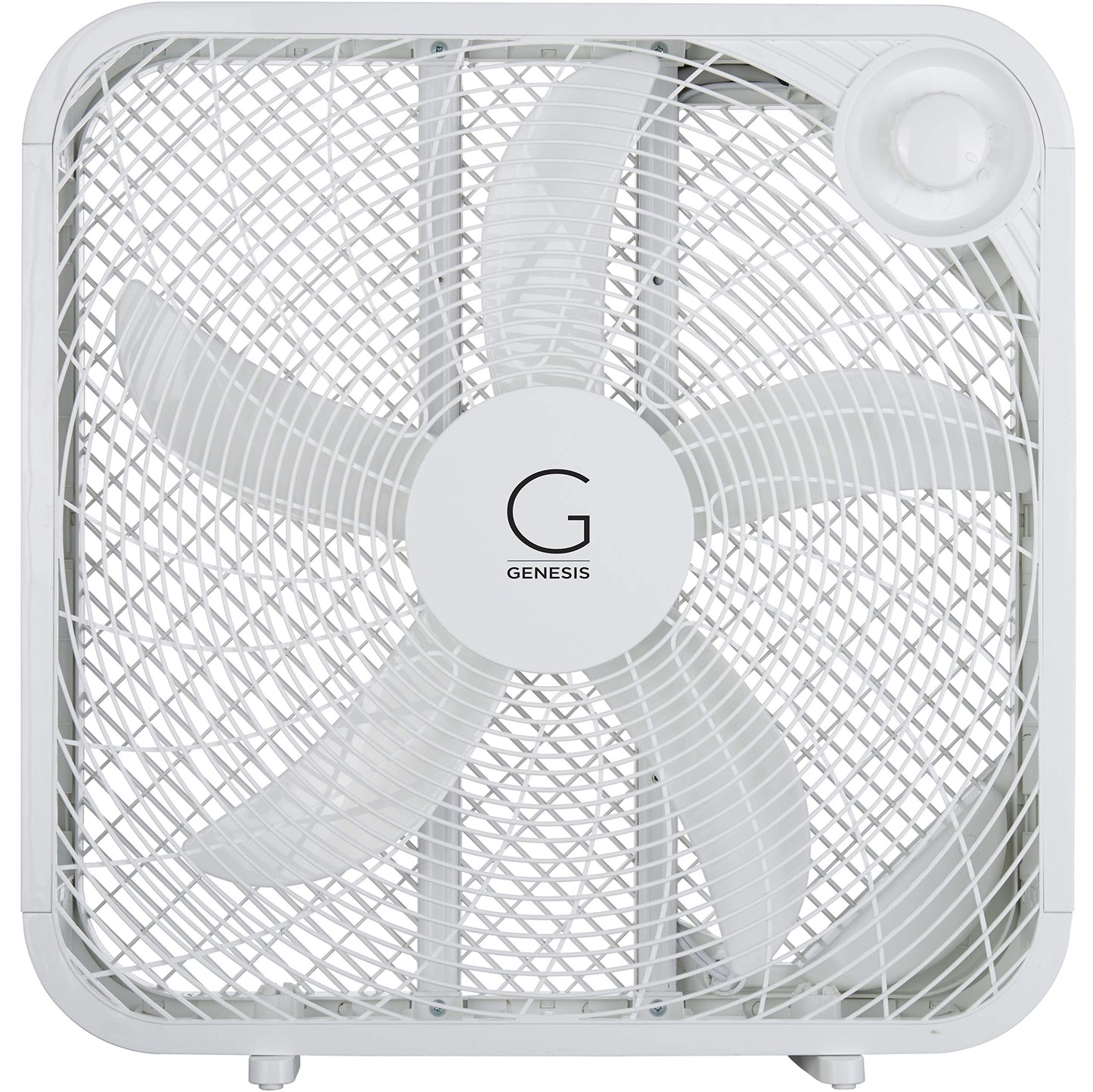 Genesis 20" Box Fan, 3 Settings, Max Cooling Technology, Carry Handle, White (G20BOX-WHT) Genesis