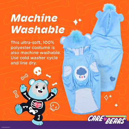 Costume de chien à capuche sans manches Care Bear pour animaux, modèle Grumpy Bear, Halloween - Costumes d'Halloween sous licence officielle pour chiens, taille moyenne