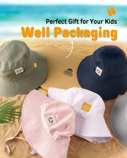 FURTALK Baby Sun Hat Smile Face Toddler Boys Girls Bucket Hat for Kids 0-5 Years - Available at All In One Marketplace Canada