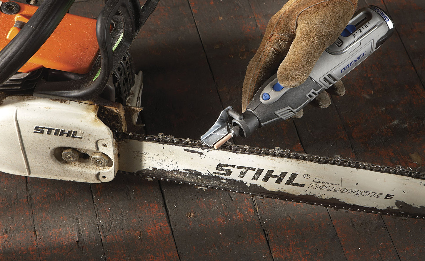 Dremel A679-02 Sharpening Attachment Kit for Sharpening Outdoor Gardening Tools, Chainsaws, and Home DIY Projects, Medium Dremel