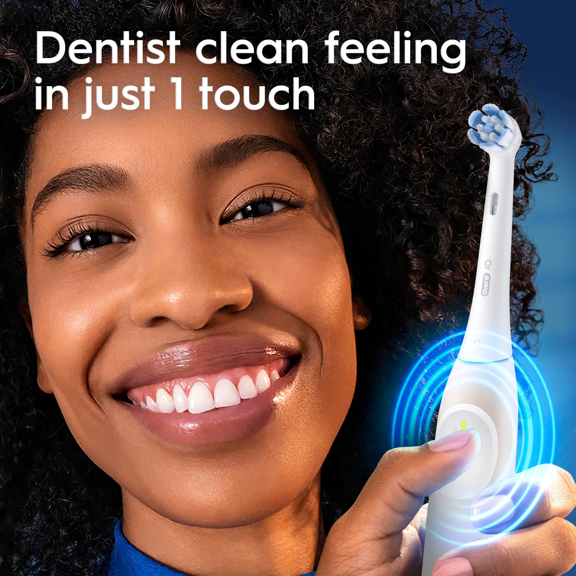 Oral-B iO2 Electric Toothbrush, for an Easy Switch to Electric, Peach, Rechargeable Electric Toothbrushes, iO Series 2 Starter Kit with 1 Power Toothbrush and 2 Brush Heads