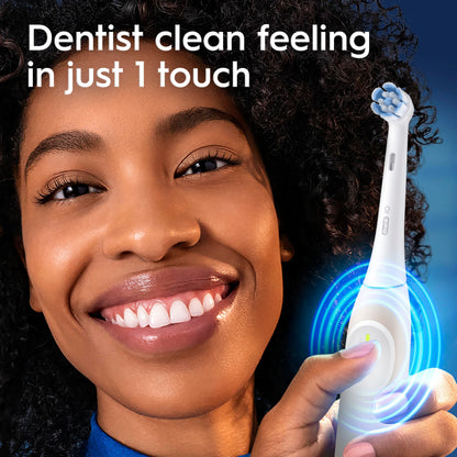 Oral-B iO2 Electric Toothbrush, for an Easy Switch to Electric, Peach, Rechargeable Electric Toothbrushes, iO Series 2 Starter Kit with 1 Power Toothbrush and 2 Brush Heads