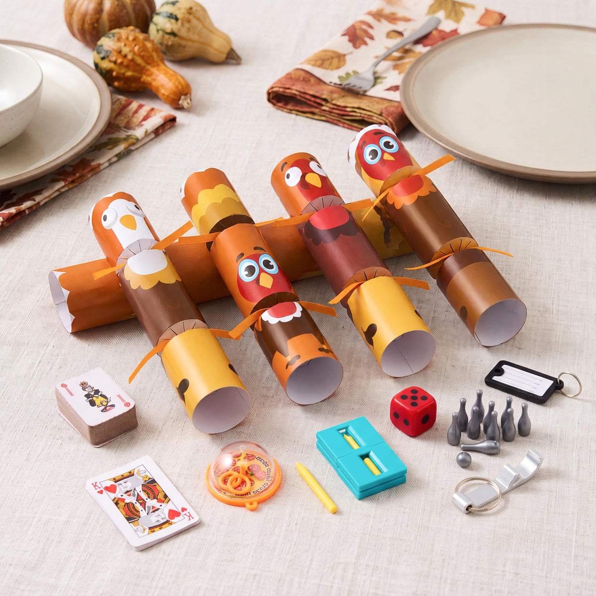 JOYIN Thanksgiving Party Table Favors Set,8 Pack No-Snap Party Favor with Turkey Themed Pattern, Joke & Gift Inside,Party Games for Fall Holiday, Thanksgiving Holiday Traditions 🍁 All In One Marketplace Canada