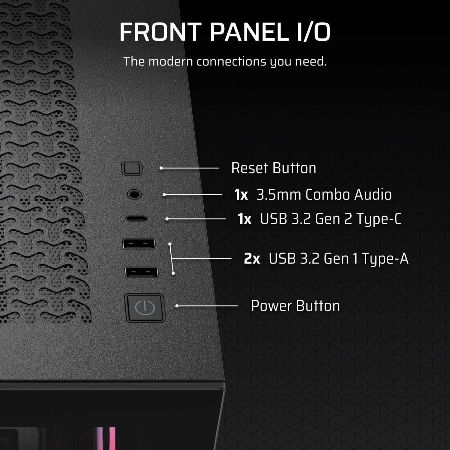 CORSAIR 3500X RS-R ARGB Mid-Tower PC Case – 3X Pre-Installed RS120-R ARGB Fans, GPU Anti-Sag Arm, Fits up to 10x 120mm Fans, Reverse Connection Motherboard Compatible – Black Corsair