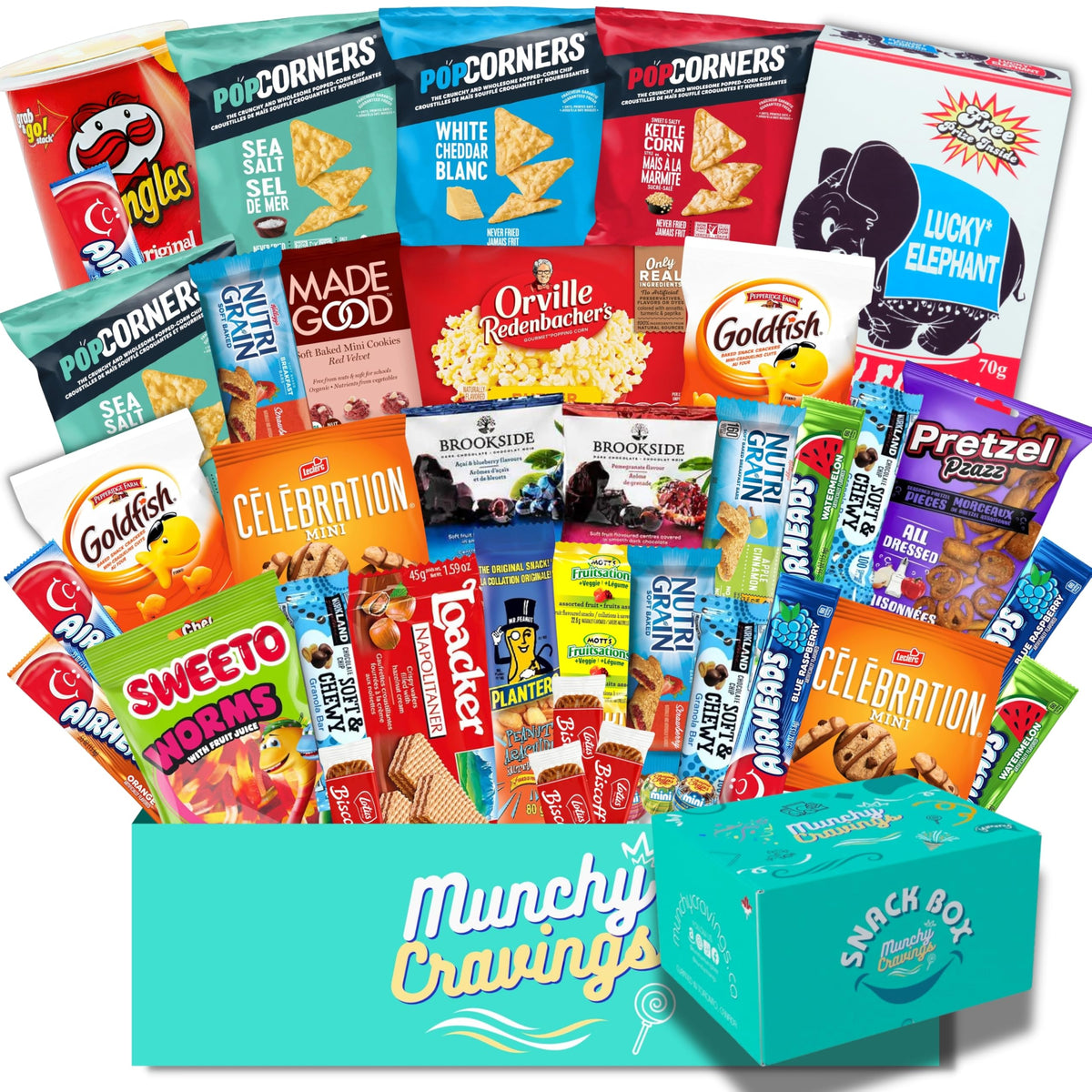 MunchyCravings Snack Box Variety Pack, Gift for Adults, Teens, Kids (40 Ct) 🍁 All In One Marketplace Canada