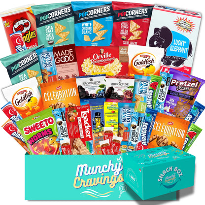 MunchyCravings Snack Box Variety Pack, Gift for Adults, Teens, Kids (40 Ct) 🍁 All In One Marketplace Canada
