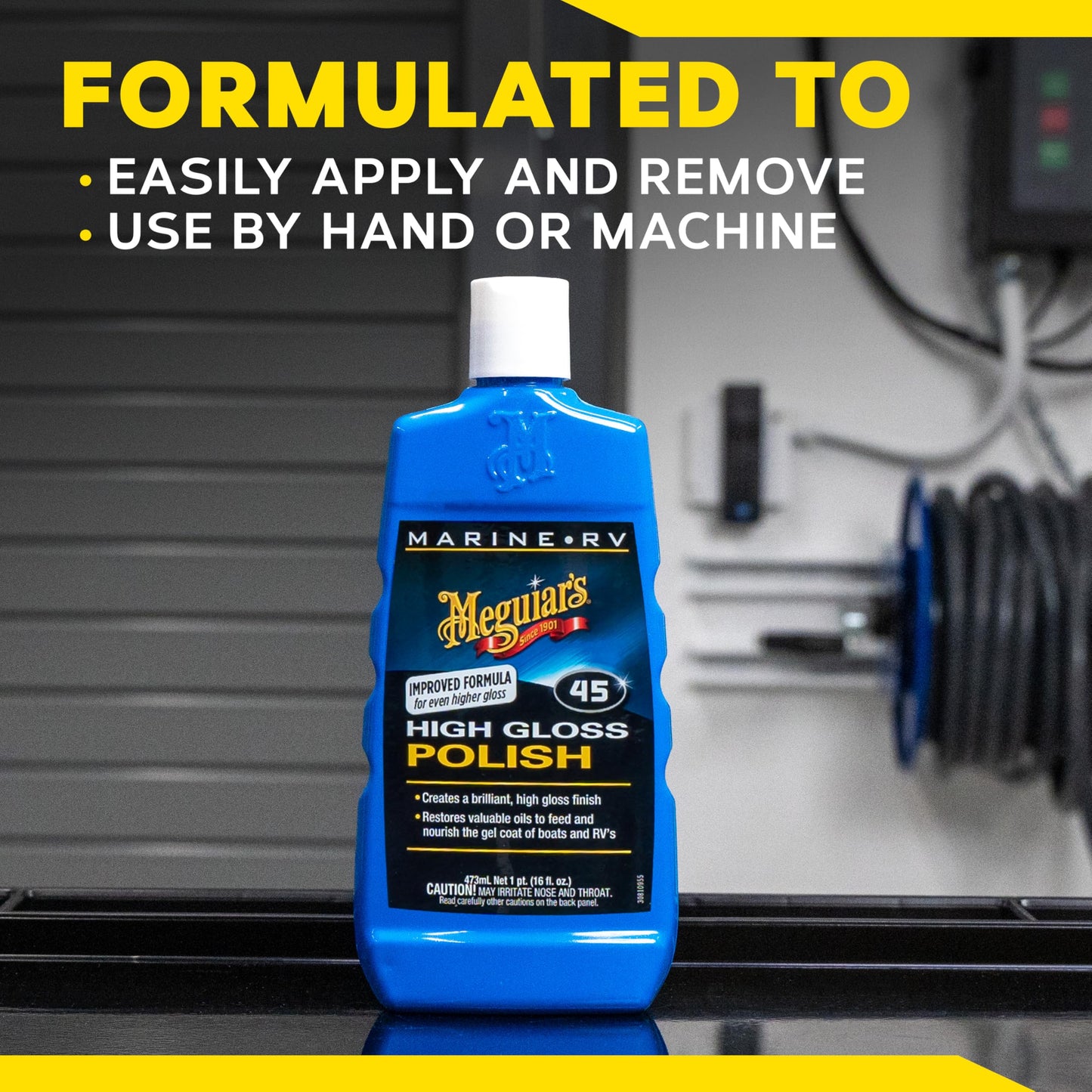 Meguiar's M4516 Marine/RV Polish & Gloss Enhancer -16 Oz Bottle