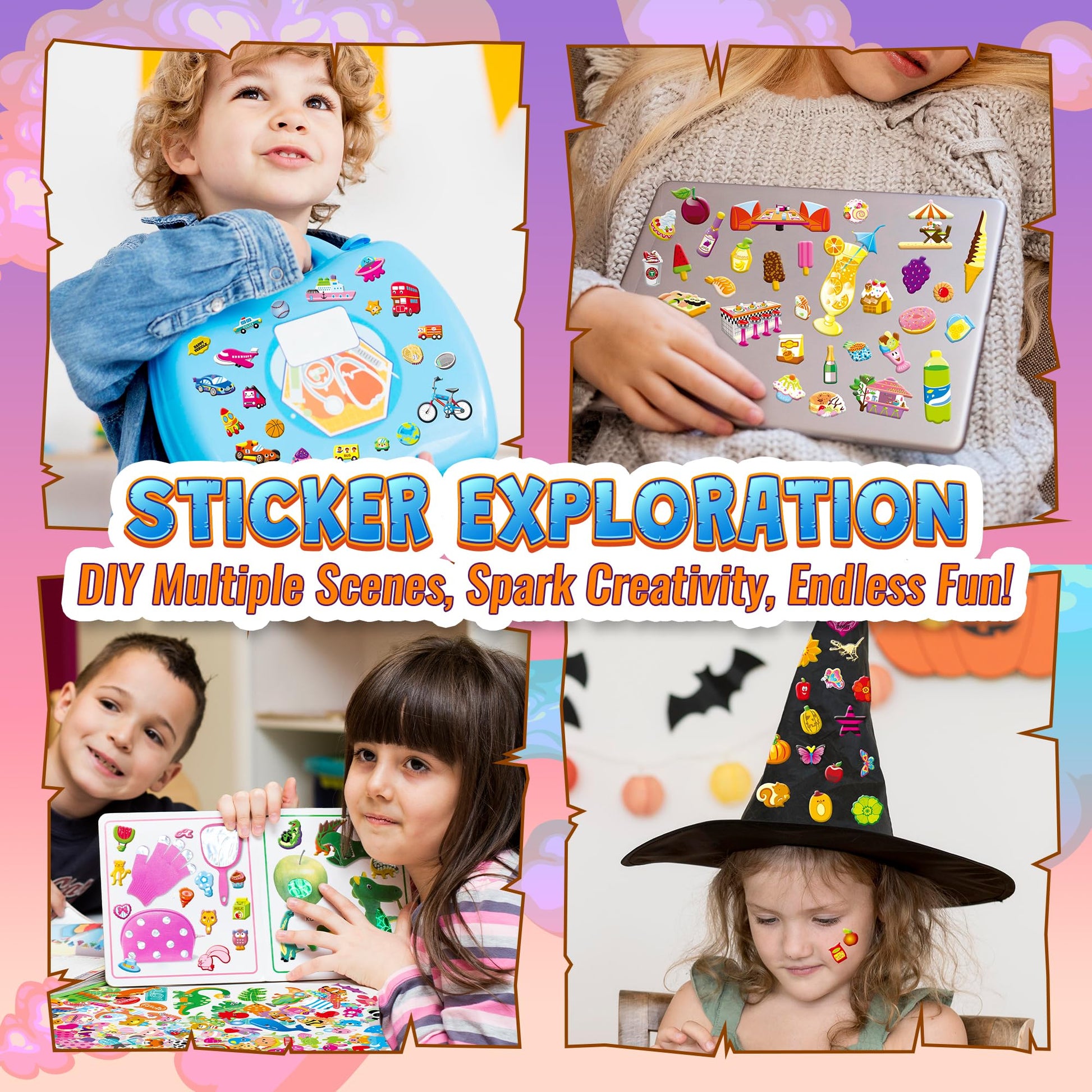 3200+ Stickers for Kids, 3D Puffy Stickers, 64 Different Sheets, Cute Animals Stickers for Boys Girls Teachers, Classroom Reward, Craft Scrapbooking, Party Gift - Available at All In One Marketplace Canada