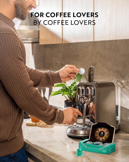 ROSSO CAFFÈ 120 Espresso Capsules for Nespresso Original Machines – Dark Roast Intensity 9-12 Bundle