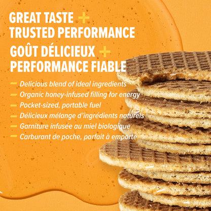 Honey Stinger Organic Gluten-Free Cinnamon Waffle | Energy Stroopwafel for Exercise, Endurance and Performance | Sports Nutrition for Home & Gym, Pre and Post Workout | Box of 12 Waffles, 30g