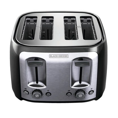 BLACK+DECKER Toaster, 4 Slice, Extra Wide Slots for Bagels and Artisan Breads, Black, TR1478BD 🍁 All In One Marketplace Canada