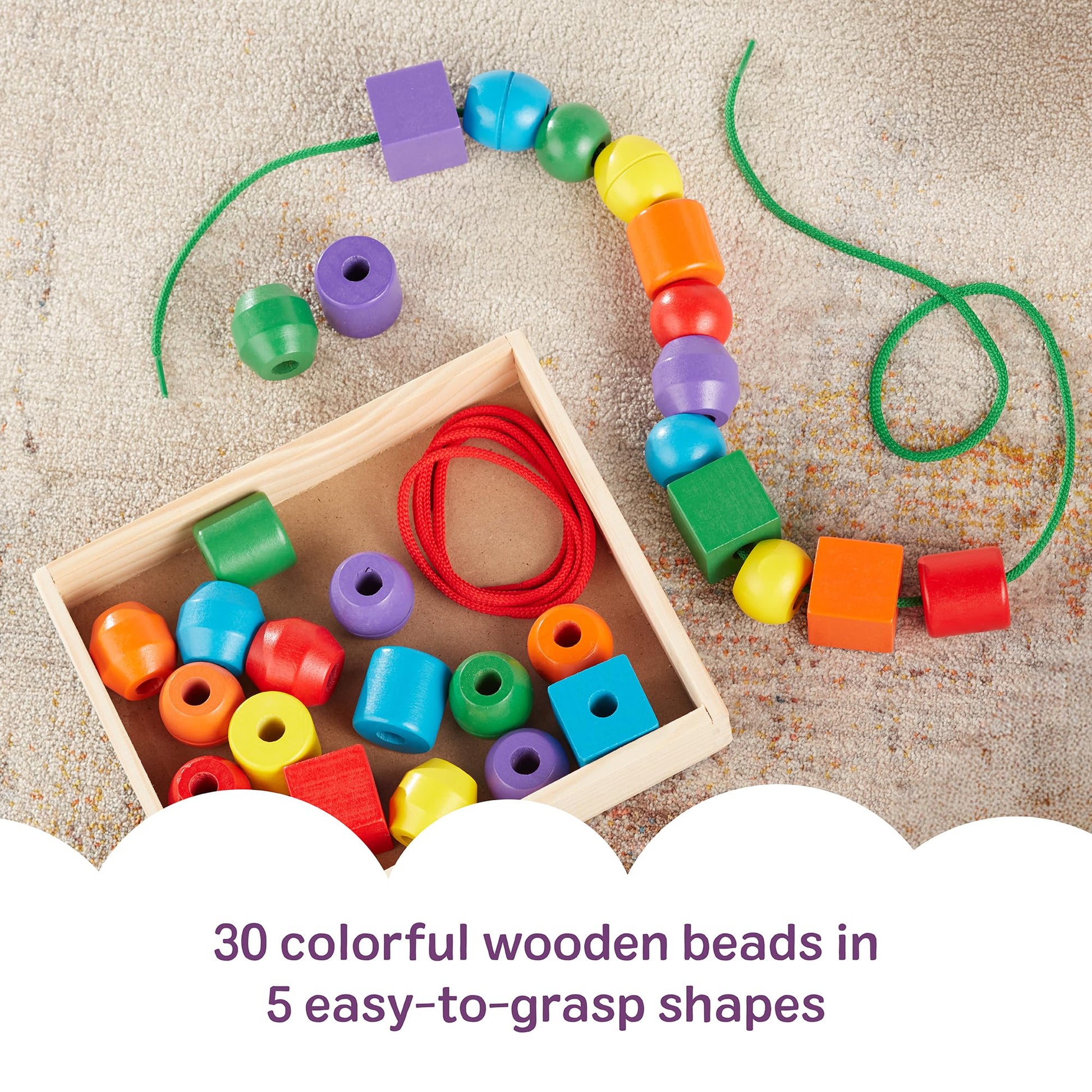 Melissa & Doug Primary Lacing Beads 33-Piece Montessori Toy Set Melissa & Doug