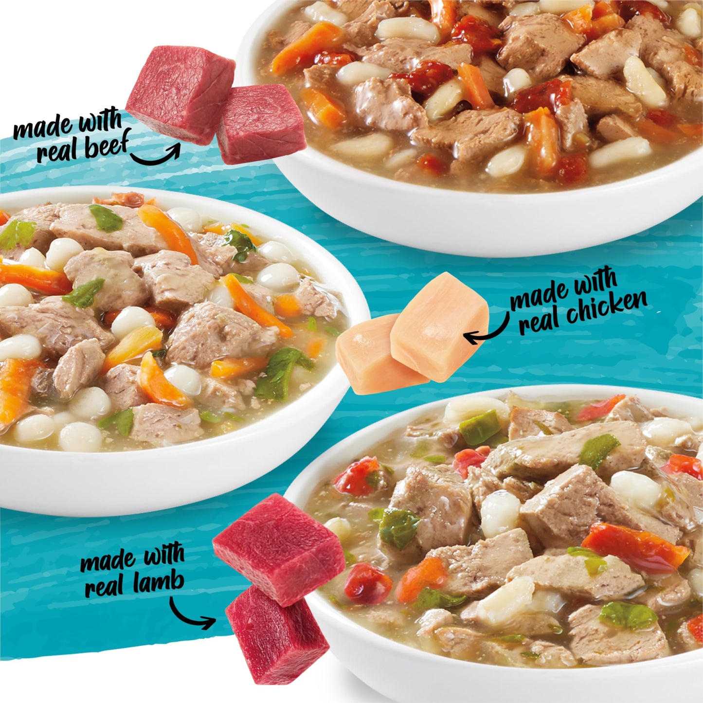 Beneful Incredibites Wet Dog Food, Lamb, Beef & Chicken in Sauce (24 Pack) Beneful
