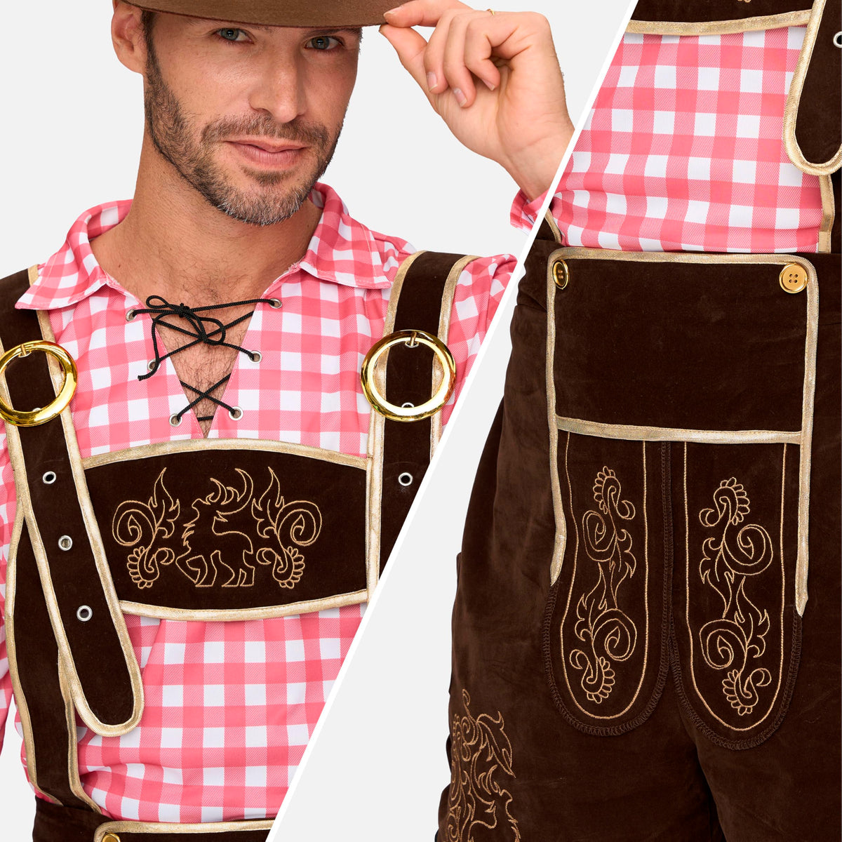 Spooktacular Creations Bavarian Oktoberfest Costume Lederhosen Men-L 🍁 All In One Marketplace Canada